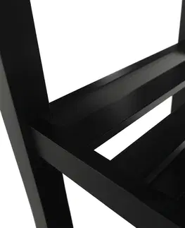 Barové stolíky KONDELA Nodal servírovací stolík na kolieskach čierna