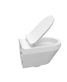 Kúpeľňa CERSANIT - SET 906 WC CREA CO OVAL VRÁTANE SLIM SEDÁTKA duraplastu Softclose / JEDNO TLAČIDLO S701-212