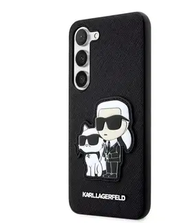 Puzdrá na mobilné telefóny Puzdro Karl Lagerfeld PU Saffiano Karl and Choupette NFT pre Samsung Galaxy S23, čierne 57983112902