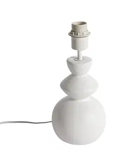 Stolove lampy Dizajnová stolná lampa biela keramika 15 cm bez tienidla - Alisia