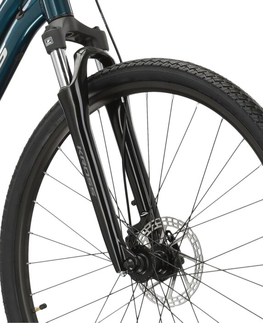 Bicykle Dámsky crossový bicykel Kross Evado 3.0 28" Gen 005 tyrkysová/šedá - M (17", 158-170 cm)