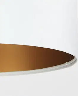 Závesné svietidlá Maco Design Závesné svietidlo Salina, biela/zlatá Ø 40 cm