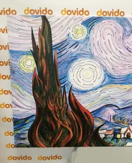 Abstraktné obrazy Obraz reprodukcia Hviezdna noc - Vincent van Gogh