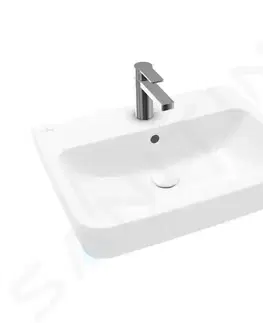 Kúpeľňa VILLEROY & BOCH - O.novo Umývadlo 600x460 mm, s prepadom, otvor na batériu, alpská biela 4A416001