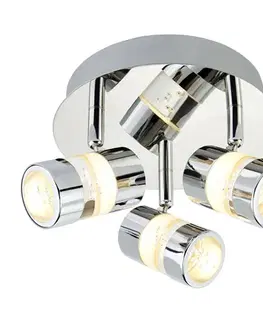 Bodové svetlá Searchlight Stropné LED svietidlo Bubbles, IP44, 3-plameňové