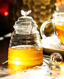 Misy a misky 4Home Sklenená dóza na med Honey