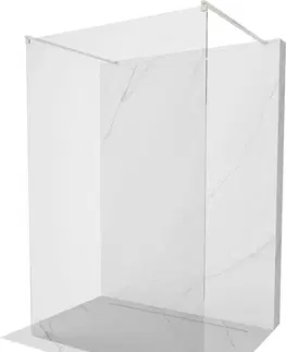 Sprchové dvere MEXEN/S - Kyoto samostatne stojaca sprchová zástena 125 x 200, transparent 8 mm, nikel kartáčovaná 800-125-002-97-00