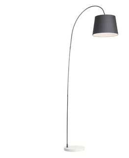 Stojace lampy Moderná stojaca lampa s čiernym tienidlom - Bend