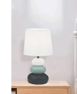 Lampy Stolná lampa, biela/modrá/čierna, LENUS