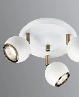 Stropné svietidlá Markslöjd Coco troj-plameňové stropné svietidlo v bielej