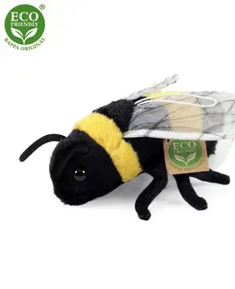 Plyšové hračky RAPPA - Plyšová včela 18 cm ECO-FRIENDLY