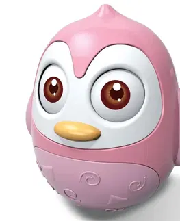 Zvukové a svietiace hračky BAYO - Kývajúca sa hračka tučniak pink