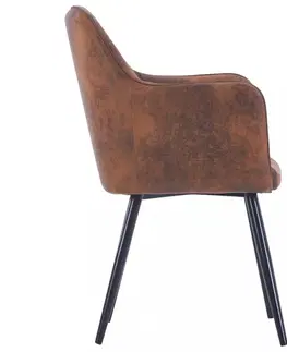 Stoličky Jedálenská stolička 2 ks umelá koža Dekorhome Sivá