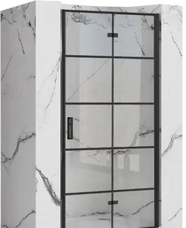 Sprchovacie kúty REA/S - Sprchové Dvere Molier čierne 90 + Profil KPL-K1538