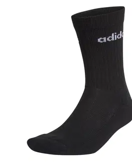bedminton Športové ponožky vysoké 3 páry čierne