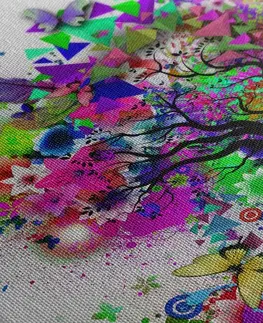 Abstraktné obrazy Obraz kvetinový strom plný farieb