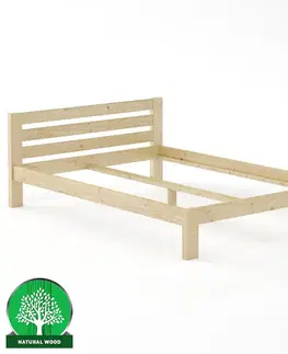 Drevené postele Posteľ borovica LK105–140x200 prírodné