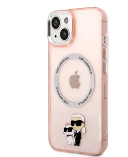 Puzdrá na mobilné telefóny Zadný kryt Karl Lagerfeld MagSafe IML Karl and Choupette NFT pre Apple iPhone 14 Plus, ružová 57983112450
