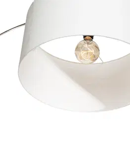 Oblúkové lampy Oblúková lampa oceľové tienidlo krémové 50 cm - XXL