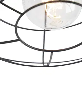 Stropne svietidla Vintage stropné svietidlo čierne 37 cm - Laurent