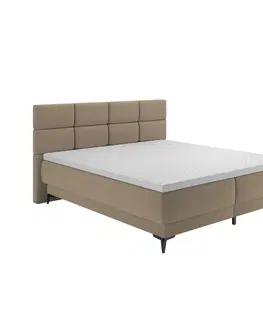Postele Boxspringová posteľ, 160x200, béžová, OPTIMA B