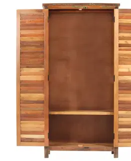 Šatňové skrine Policová šatníková skriňa drevo Dekorhome Mangovníkové drevo