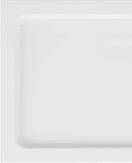 Vane MEXEN/S - Flat sprchová vanička obdĺžniková slim 130 x 70, biela + čierny sifón 40107013B