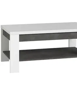 Sektorový nábytok Konferenčný stolík Brugia BRCT501 sivá/biela lesklá