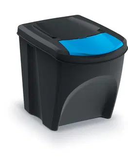 Odpadkové koše NABBI IKWB25S3 odpadkový kôš na triedený odpad (3 ks) 25 l čierna / kombinácia farieb