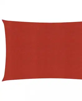 Stínící textilie Tieniaca plachta obdĺžniková HDPE 3,5 x 4,5 m Dekorhome Červená