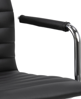 Kancelárske stoličky Dkton Dizajnová kancelárska stolička Narina, čierna-chrómová