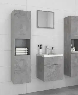 Kúpeľňové zostavy Kúpeľňová zostava 4 ks DTD Dekorhome Betón