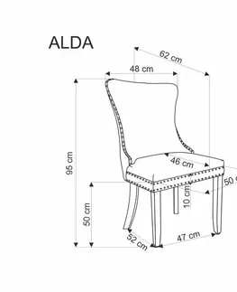 Stoličky Jedálenské kreslo ALDA Halmar Béžová