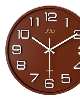 HODINY JVD Nástenné hodiny JVD Sweep HX2472.5 hnedé, 31 cm