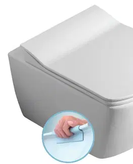 Záchody SAPHO - GLANC závesná WC misa, Rimless, 37x51,5cm, biela GC321