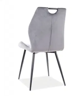 Jedálenské stoličky a kreslá Jedálenská stolička ARCO VELVET Signal Zelená