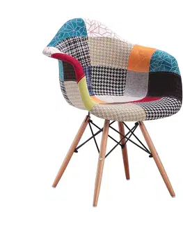 Jedálenské stoličky Jedálenská stolička DUO patchwork farebná