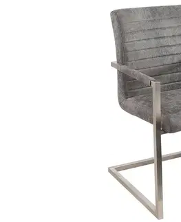 Stoličky - moderné LuxD 18080 Stolička Imperium Antik sivá