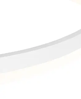 Zavesne lampy Dizajnové závesné svietidlo biele 60 cm vrátane LED 3-stupňovo stmievateľné - Anello