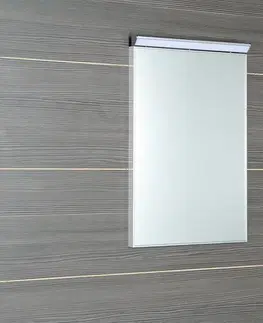 Kúpeľňa AQUALINE - BORA zrkadlo v ráme 400x600 s LED osvetlením a s prepínačom, chróm AL746