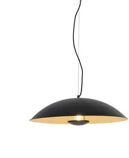Zavesne lampy Vintage závesná lampa čierna so zlatom 60 cm - Emilienne Novo