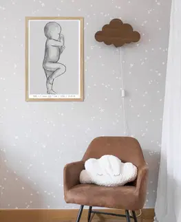 Obrazy do detskej izby Obraz s kresleným novorodencom v skutočnej veľkosti 60x40cm