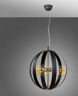 Moderné lampy do obývačky Luster Livia 6021Z-H02-06 Čierne zlato LW3