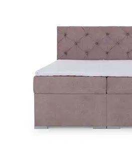 Postele NABBI Beneto 180 čalúnená manželská posteľ s úložným priestorom ružová (Soro 61)