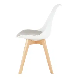Stoličky Stolička, biela/sivobéžová, DAMARA