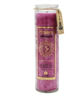 Dekoratívne sviečky Arome Vysoká vonná svieca Chakra Spiritualita, vôňa levandule, 320 g