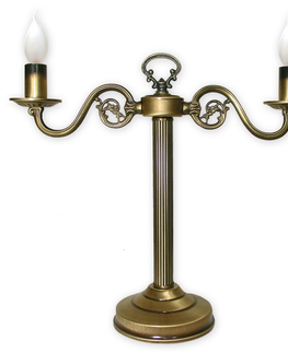 Stolové lampy Stolná lampa Lemir 388/L2 Svietnik patina