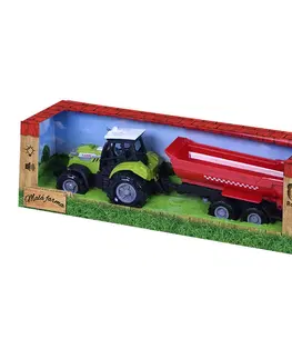 Hračky - dopravné stroje a traktory RAPPA - Traktor so zvukom a svetlom s červenou vlečkou