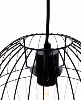 Zavesne lampy 3x Moderne hanglamp zwart 25cm E27 - Sphaera
