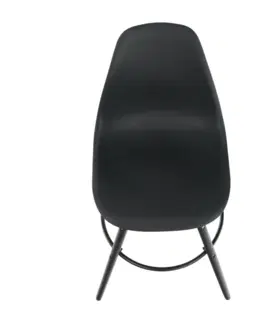 Barové stoličky Barová stolička, čierna, plast/drevo, CARBRY NEW